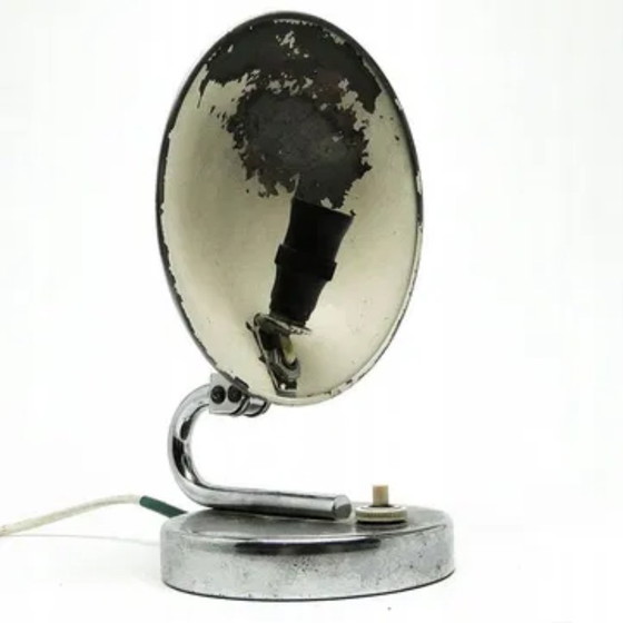 Lampada da tavolo da comodino di J. Hurka per Napako, Ex Cecoslovacchia, anni '60, Lampade da tavolo, Metallo (foto 3 di 6)