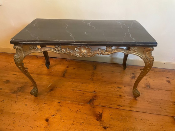 Image 1 of Table basse en laiton Tablejre Side Table 60s French