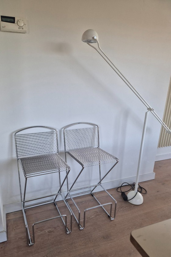 Image 1 of Set di 2 sgabelli da bar Till Behrens, anni '80, postmoderno
