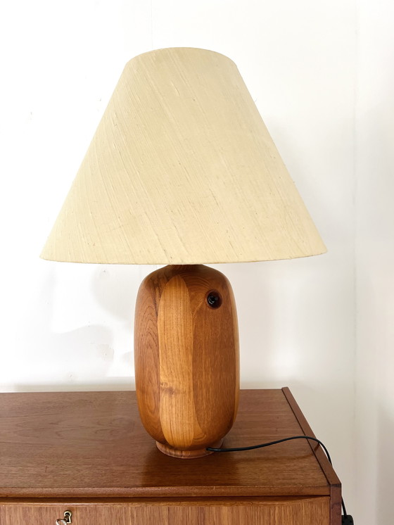Image 1 of Lampe de table vintage en teck XL, Dyrlund '70s