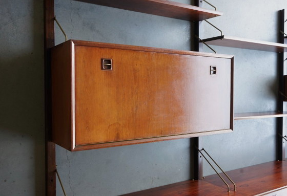 3-Bay Rosewood Wall System by Louis Van Teeffelen for Wébé – Webe, Wall cabinet, Mid Century Modern (photo 4 of 21)
