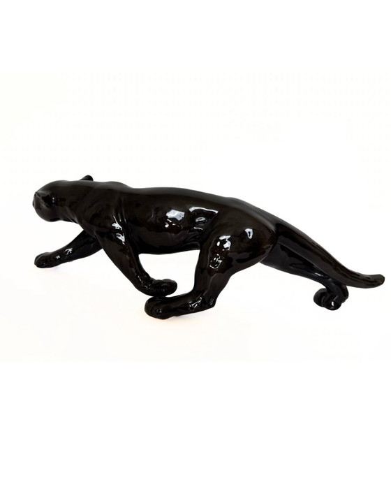 Image 1 of Vintage porcelain black panther Goebel 1970s