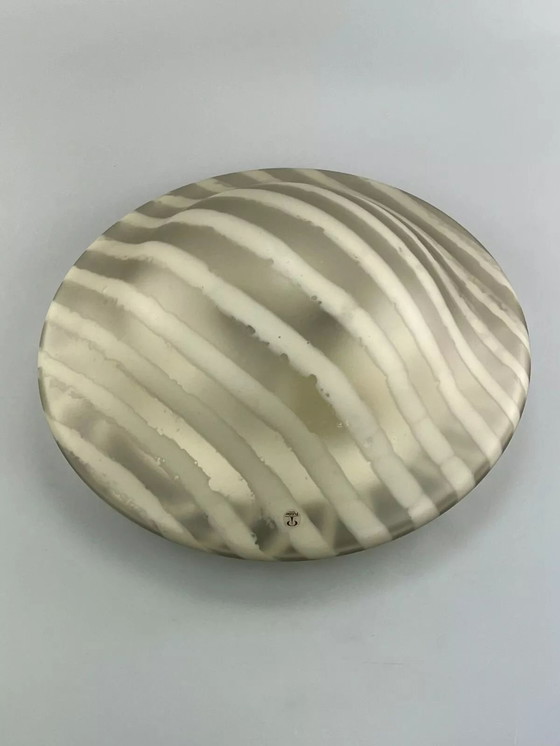 Image 1 of 70s Peill & Putzler Plafoniere ceiling lamp glass space design lamp 70s