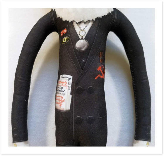 Image 1 of Karl Marx Gift | Handmade Art Doll | Marxist Gift | Philosopher Figurine | Academic Office Decor | Bookshelf Decor