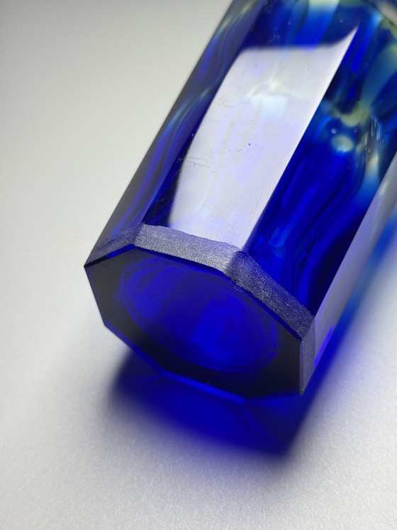 Image 1 of Rainbow Vase by Aknuny Astvatsaturyan Leningrad Art Glass Factory, USSR, 1960s