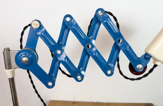 Image 1 of Industrial East German Scissor Lamp from VEB Zweckleuchtenbau Dresden, 1950s