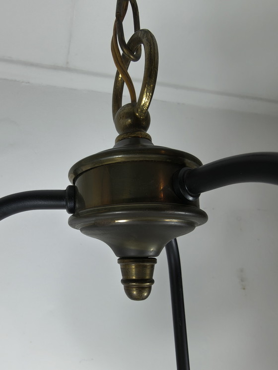 Image 1 of Lámpara de aceite antigua de cristal opalino