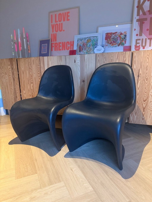 2x Verner Panton chair - black