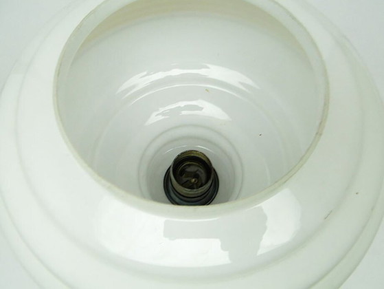 Lámpara colgante de mediados de siglo de Polam, década de 1970. – Lámparas colgantes, Glass, Metal (photo 12 of 16)