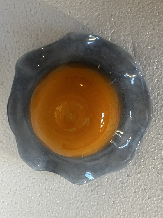 Image 1 of Gesigneerd Gambier Vintage Geblazen Glazen Zakbeker