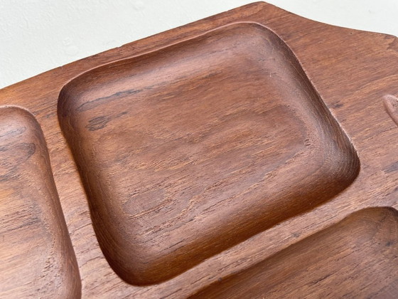 Image 1 of Bandeja para servir de teca, mediados de siglo, década de 1960