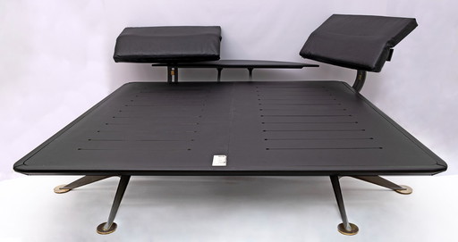 Paolo Piva Double Bed King-Size Brass and Steel "Adia" by B&B, 1980s