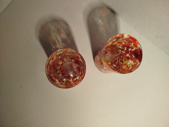 Image 1 of 2 bicchieri di Vetro di Murano con Murrrine ed oro 250 ml.