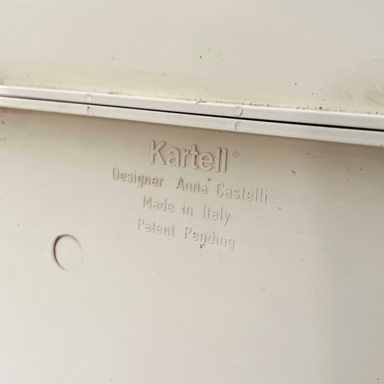 Image 1 of Cremefarbener Space-Age-Spiegel von Anna Castelli für Kartell, 1970er Jahre
