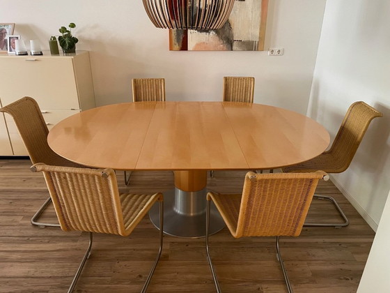 Image 1 of Table de salle à manger Arco Balance diamètre 130 cm, extensible 189x130