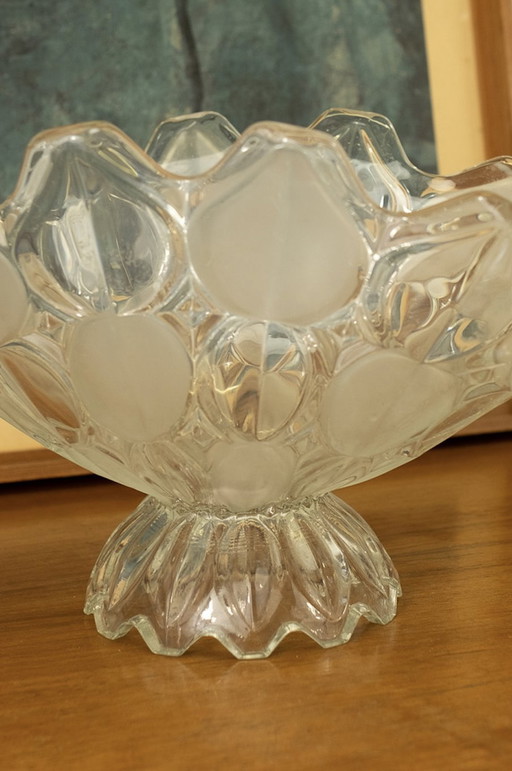 Vintage Oval Glas (Obst) Schale