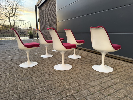 Image 1 of 6x original vintage Knoll Tulip dining chairs by Eero Saarinen
