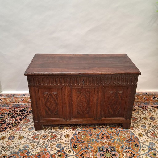 Antieke Eikenhouten Dekenkist – opbergkast, Iron, Wood (photo 2 of 8)