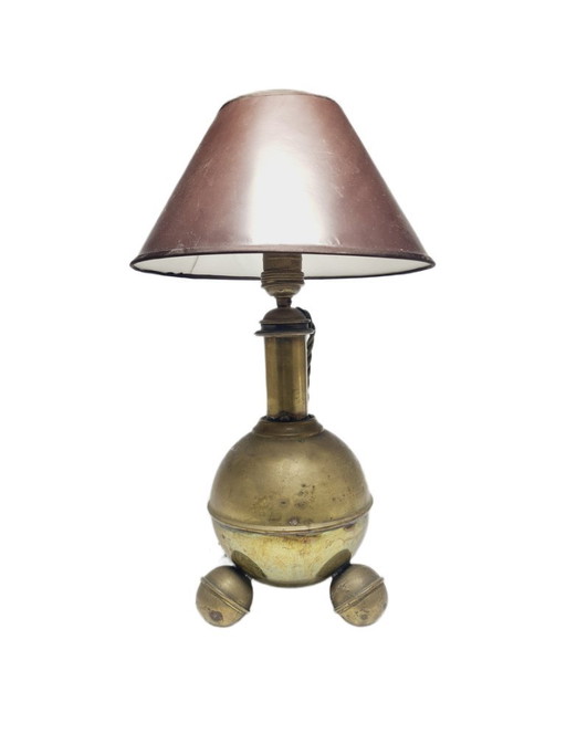 Art Deco Bedside Lamp, Belgium, 1930s – tafellampen, Metal, Brass (photo 2 of 17)