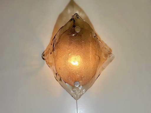 Vintage Murano glass wall lamp by Kalmar 1970