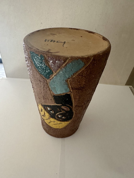 Image 1 of Fratelli Fanciullacci vaas met decor 50-70’s