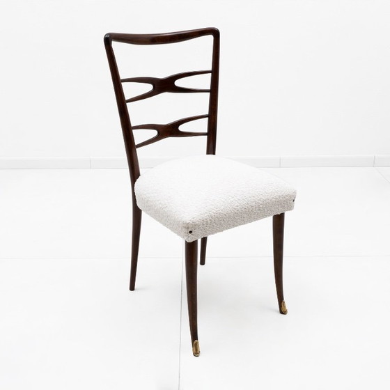 Attributed to Guglielmo Ulrich Mid-Century Dinning Chairs, 1940s, Set of Four – Dining chairs, Wood (photo 6 of 9)