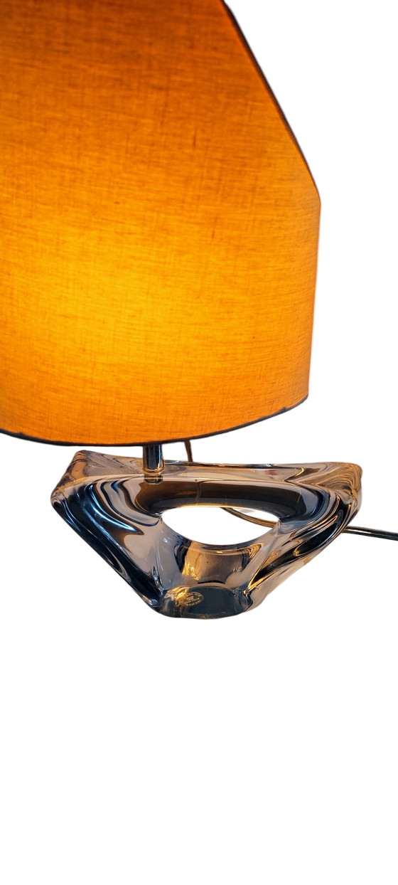 Image 1 of Skulpturale "Boot"-Lampe aus Kristallglas 1960er Jahre