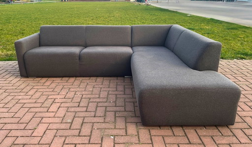 Montel Gray Fabric Corner Sofa