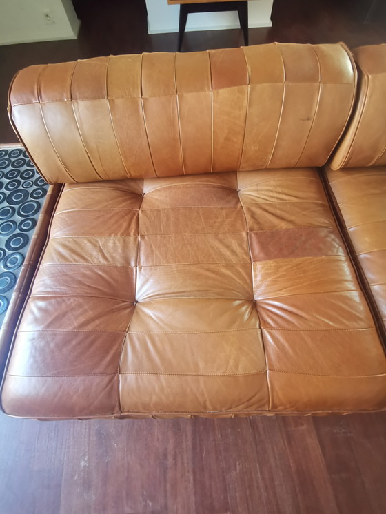 Image 1 of DE SEDE DS 88 modular sofa in cognac patchwork leather