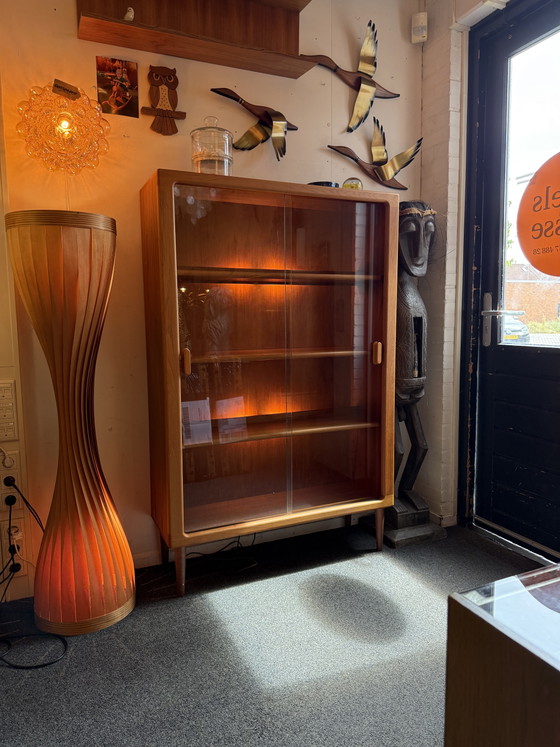 Vetrina vintage XL danese in teak, CFC Silkeborg '80 – Vetrine, Glass, Wood (photo 14 of 15)