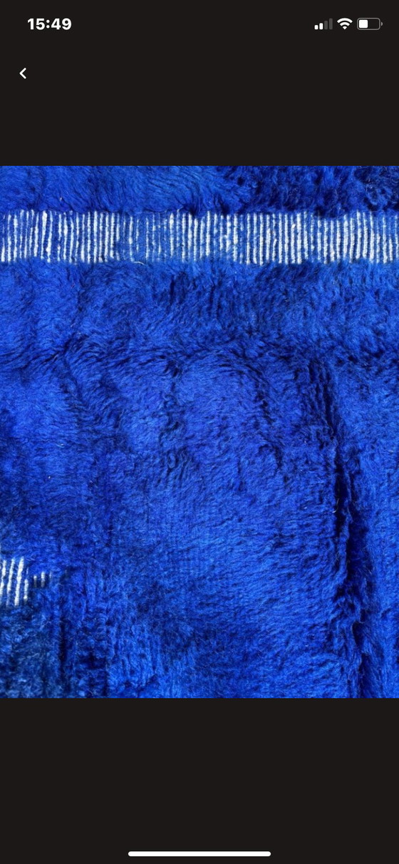 Tappeto Marocchino Berbero Blu In Lana – Tappeti, Wool (photo 6 of 6)