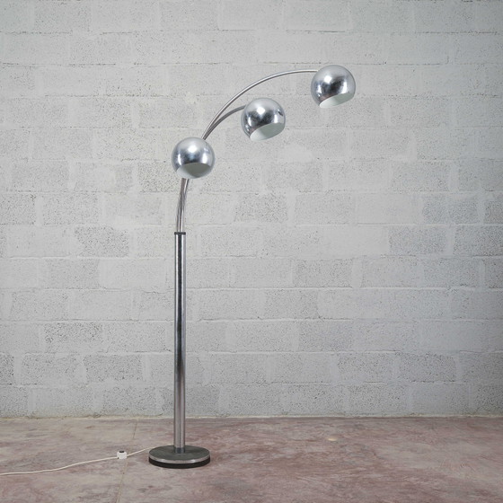 Lampada da terra Gofredo Reggiani a 3 luci – Lampade da terra, Cromo, Space Age (photo 3 of 8)