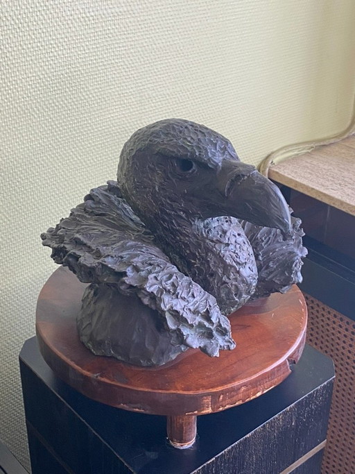 Bronze sculpture bird