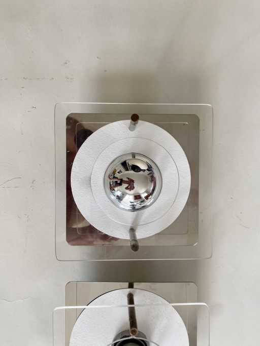 Disco-Wandleuchten von Jocelyne Trocmé – wandlampen, Plexiglass