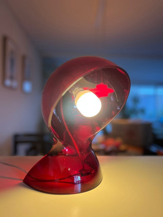 Image 1 of Vintage Artemide Dalù - Design Italiano - Rosso Trasparente
