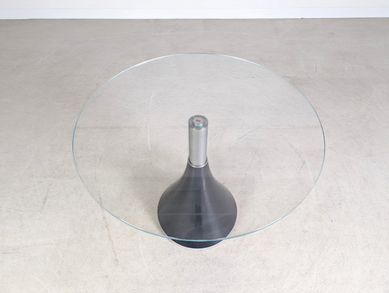 Image 1 of Tavolo da pranzo moderno in vetro originale Rolf Benz Design, rotondo