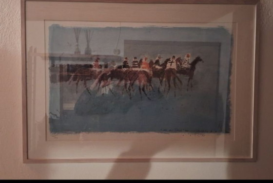 Litografia Hermann -Alfred Sigg (1924-2023)Von Dem Start (121/400 – Hermann Alfred Sigg, Arte, Vetro, Carta (photo 8 of 12)