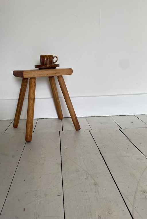 Tavolino laterale sgabello vintage