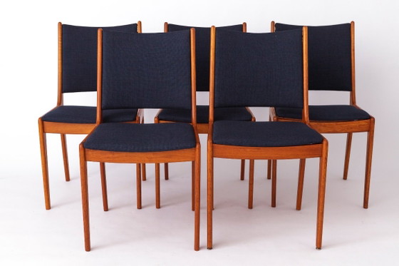 4 de 8 Chaises de salle à manger Johannes Andersen | Design danois en teck Mid-Century | Élégance vintage (photo 9 of 10)