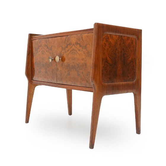 Image 1 of Par de mesitas de noche de brezo, años 50