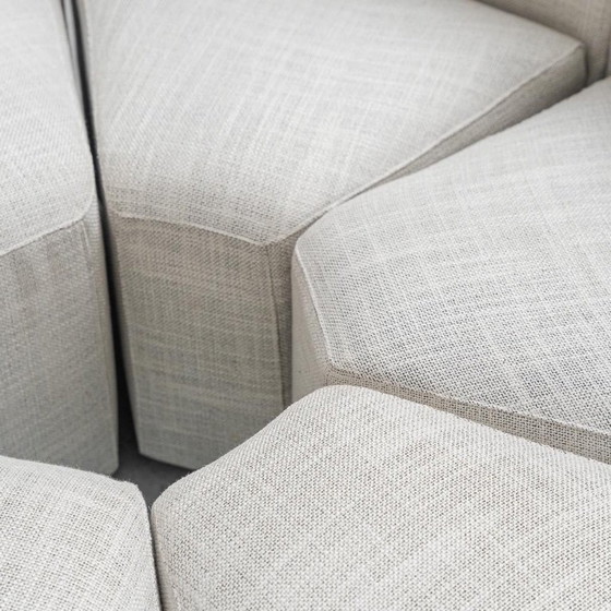 Image 1 of SET DA PRANZO VINTAGE ANNI '70 IN STILE MODERNO CON TAVOLO ROTONDO E 6 SEDIE