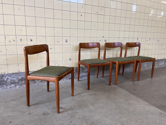 Set di quattro sedie scandinave – Sedie da pranzo, Textile, Wood (photo 4 of 6)