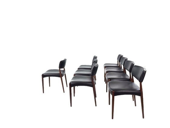 Image 1 of Set di 8 sedie danesi in teak di Aksel Bender Madsen e Ejnar Larsen