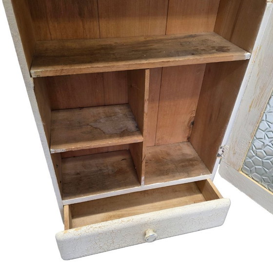 Image 1 of Antiek Frans medicijn wandkastje, begin 1900