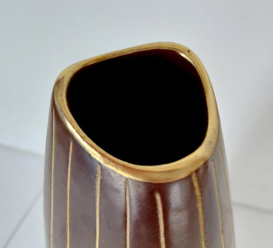 Bay Keramik Sgraffito Vase Nr 553-20 MCM Germany 40-50 – Vasen, Ceramic (photo 7 of 11)