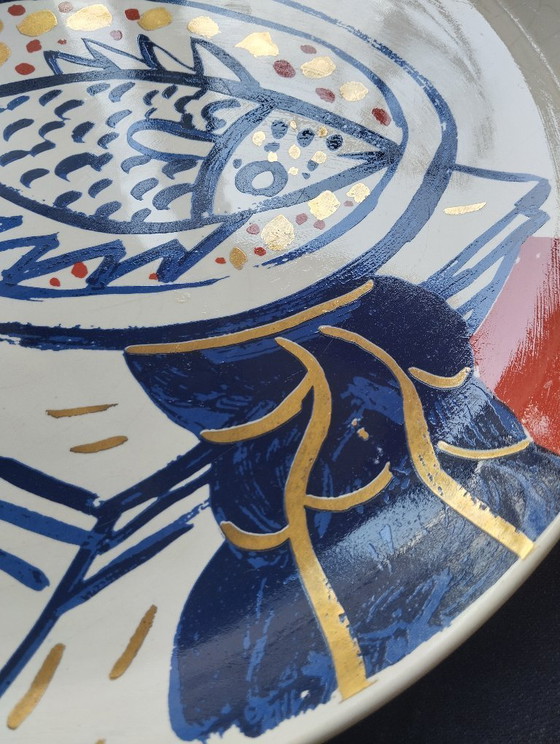 Image 1 of "Il Pesce", dipinto su ceramica, Fassianos, 1978