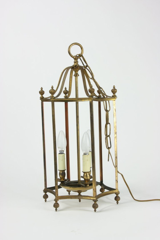 A set of brass pendant lamps (photo 5 of 6)