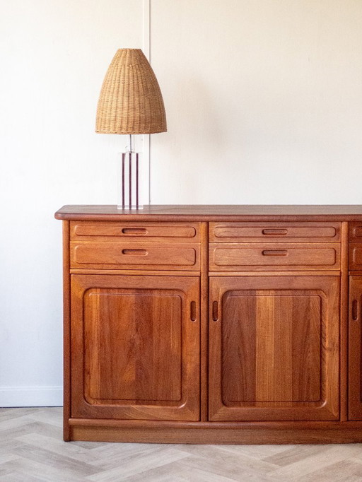 Vintage teak sideboard, rounded