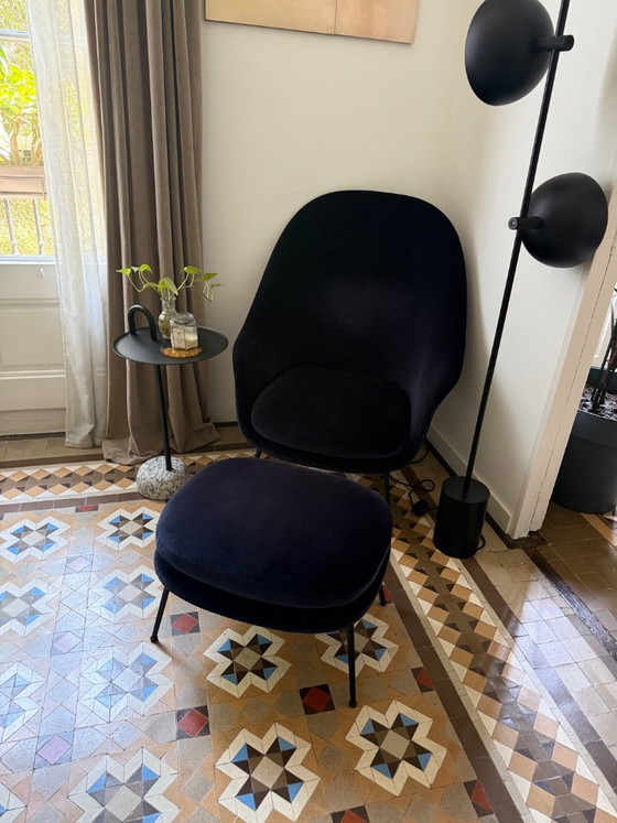 Image 1 of GUBI Bat Lounge Chair + Ottoman