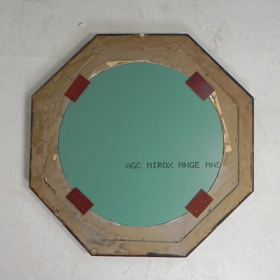 Image 1 of 8-hoekige Art Nouveau spiegel, jaren 20